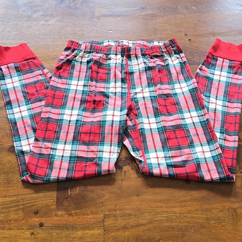 Hanna Andersson Women's Holiday Plaid Jogger Pajama Pants Size Large